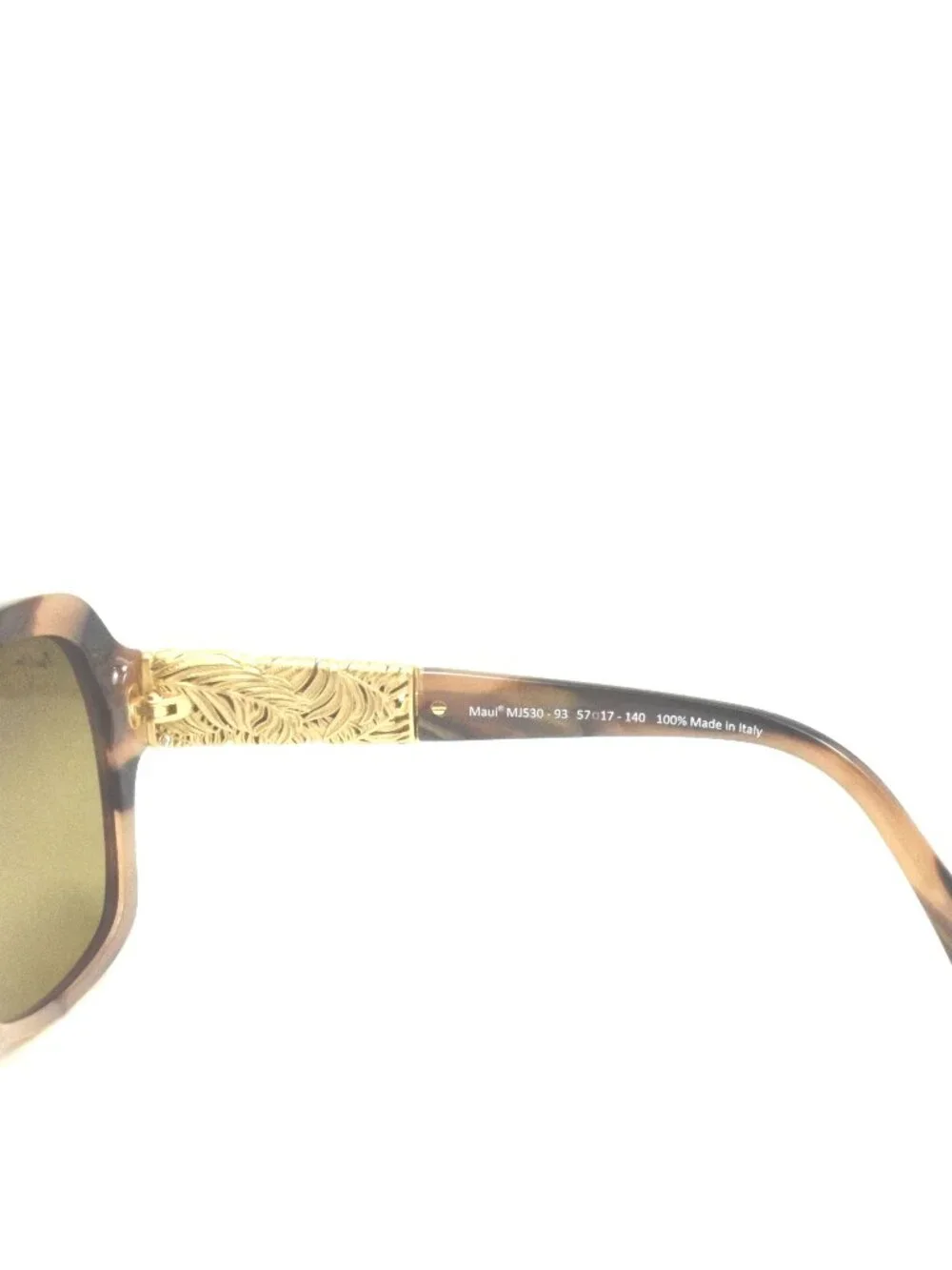 Maui Jim Swaying Palms MJ 530-93 Brown Stripe with 24K Gold / HCL Bronze Polariz